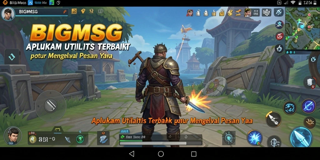 Tampilan interface visual BIGMSG yang rapi dan memudahkan navigasi aplikasi utility.