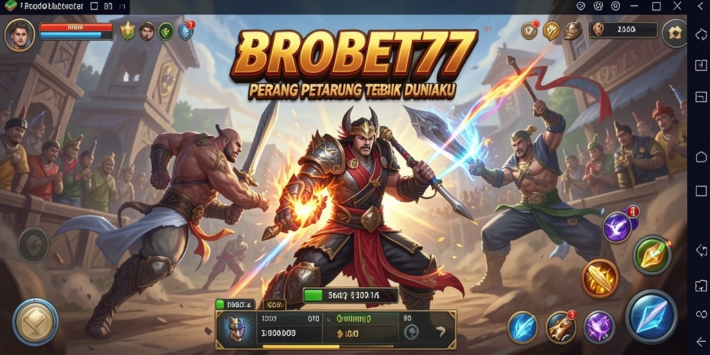 Gameplay BROBET77 yang intens dan seru dalam pertarungan karakter.