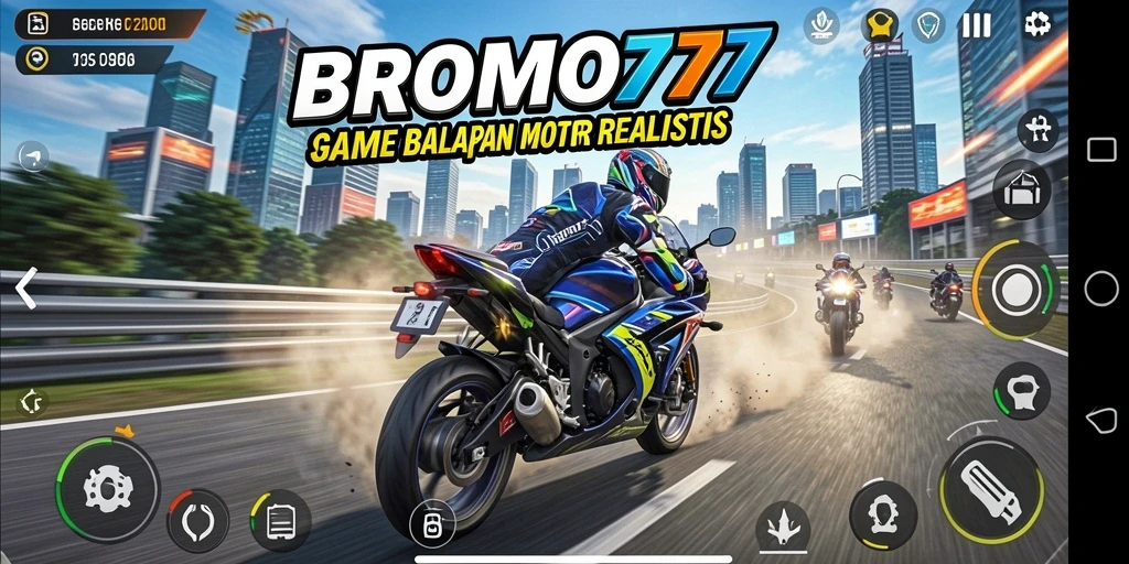 Gameplay BROMO77 yang mendebarkan dalam balapan motor.