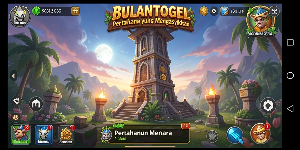 Tangkapan layar gameplay Tower Defense yang mendebarkan.