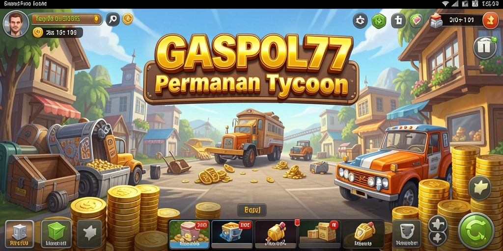 Screenshot game menunjukkan strategi bisnis di GASPOL77.