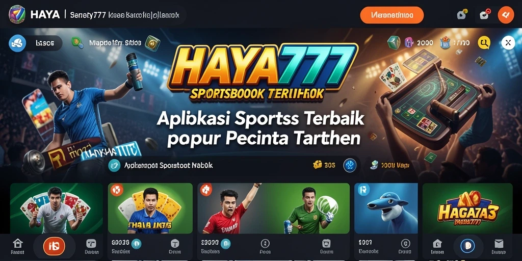 Tampilan antarmuka HAYA777 dengan berbagai pilihan taruhan olahraga.
