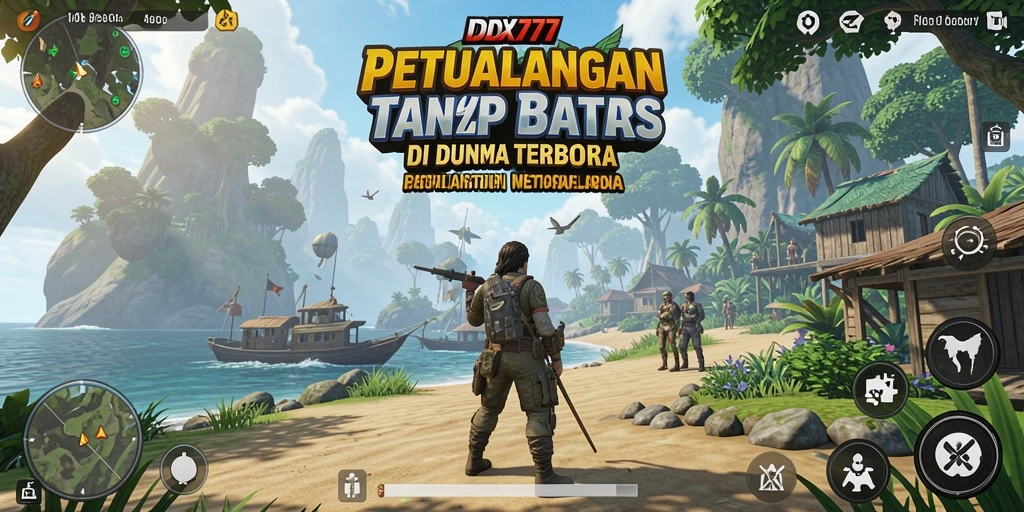 Gambaran gameplay IDX777 dengan petualangan mendebarkan di dunia terbuka.
