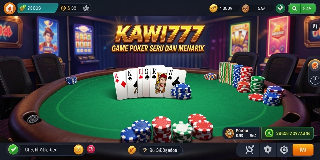 Tampilan menarik dari gameplay KAWI777 yang penuh aksi poker.