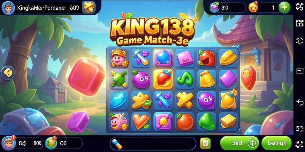 Tampilan gameplay <strong>KING138</strong> yang seru dan penuh warna.