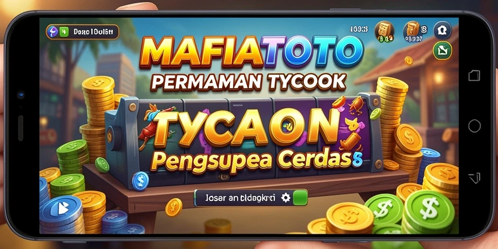 Screenshot MAFIATOTO menampilkan pemain yang mengelola bisnis dengan grafis yang menarik.