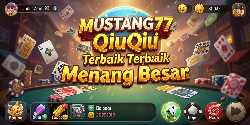 Tampilan gameplay QiuQiu yang seru dan interaktif di MUSTANG77.
