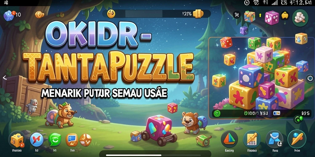 Tampilan gameplay OKIDR dengan teka-teki menantang dan seru.