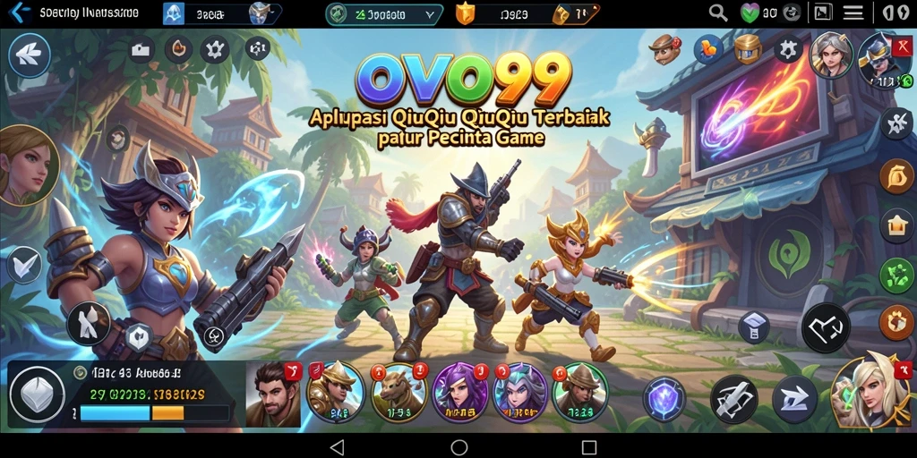 Screenshot gameplay OVO99 menunjukkan pemain bersaing dalam permainan QiuQiu.