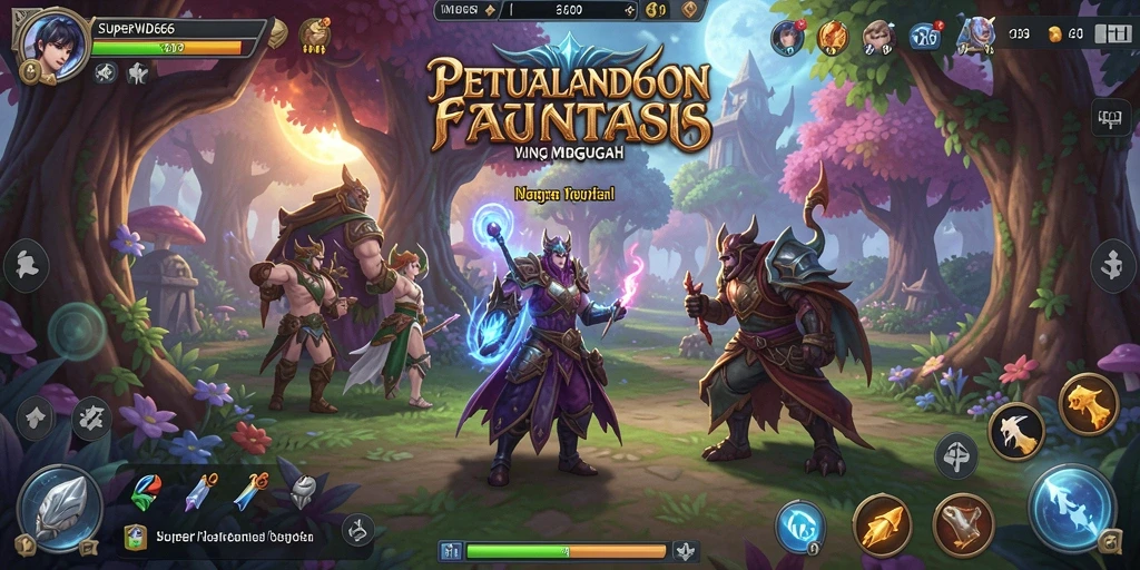 Screenshot gameplay SUPERWD666 menampilkan aksi RPG yang mendebarkan.