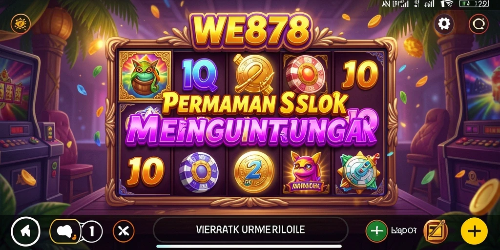 Gambaran gameplay Slot WE878 yang seru dan penuh warna.