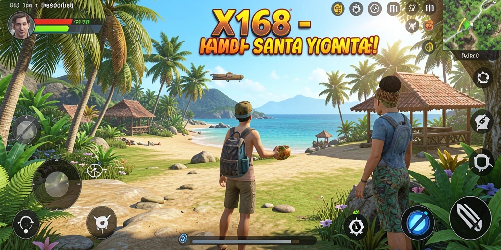 Tampilan gameplay X168 yang penuh warna dan menarik.